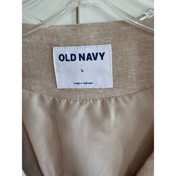 NWT Old Navy A Stone'S Throw White Linen-Blend Button-Front Vest Womens Size L - Picture 5 of 10